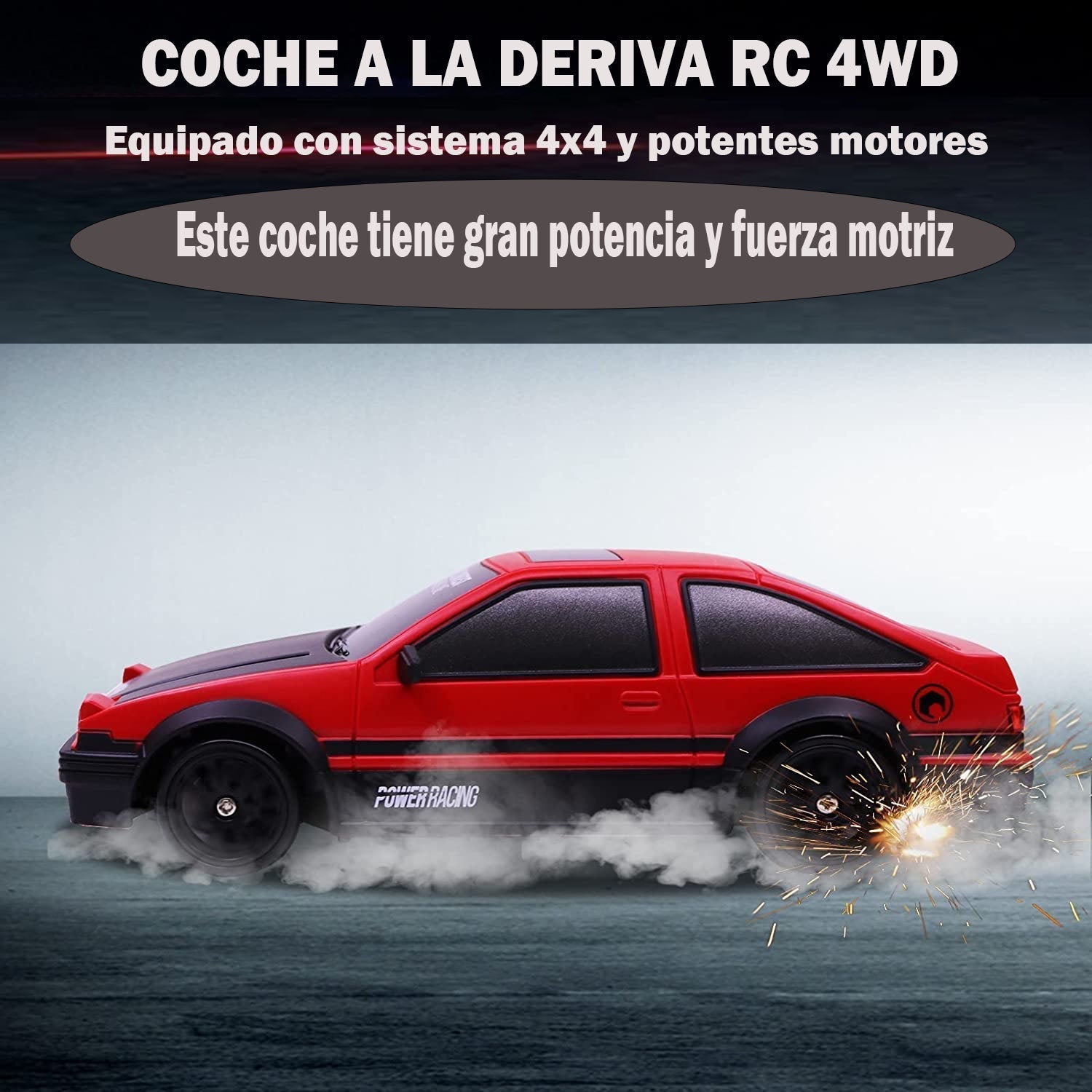 Coche de derrape RC de mesa.