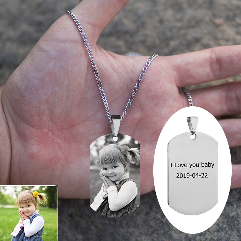 Stainless Steel Personalized Engraved Necklace