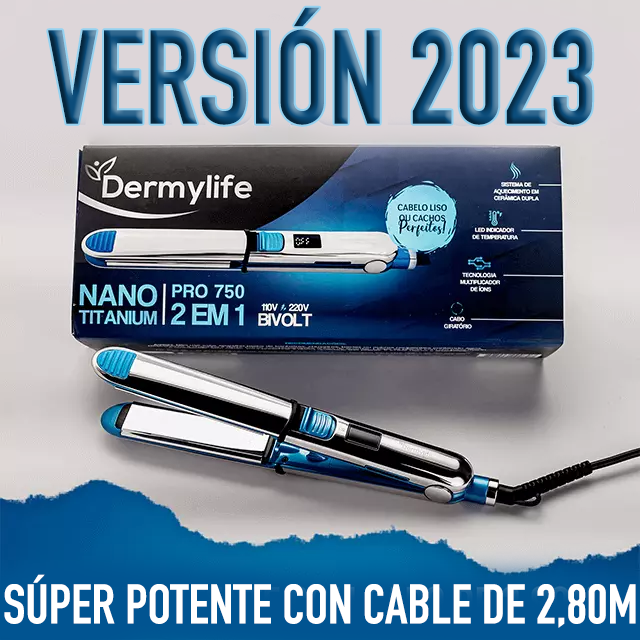 Plancha de pelo nano titanio Pro750 - Profesional - 2 en 1 - Original 2023