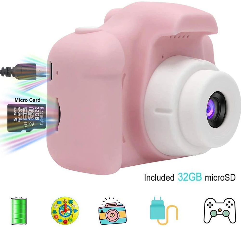 1080P HD Mini Digital Kid's Camera With 32GB TF Card