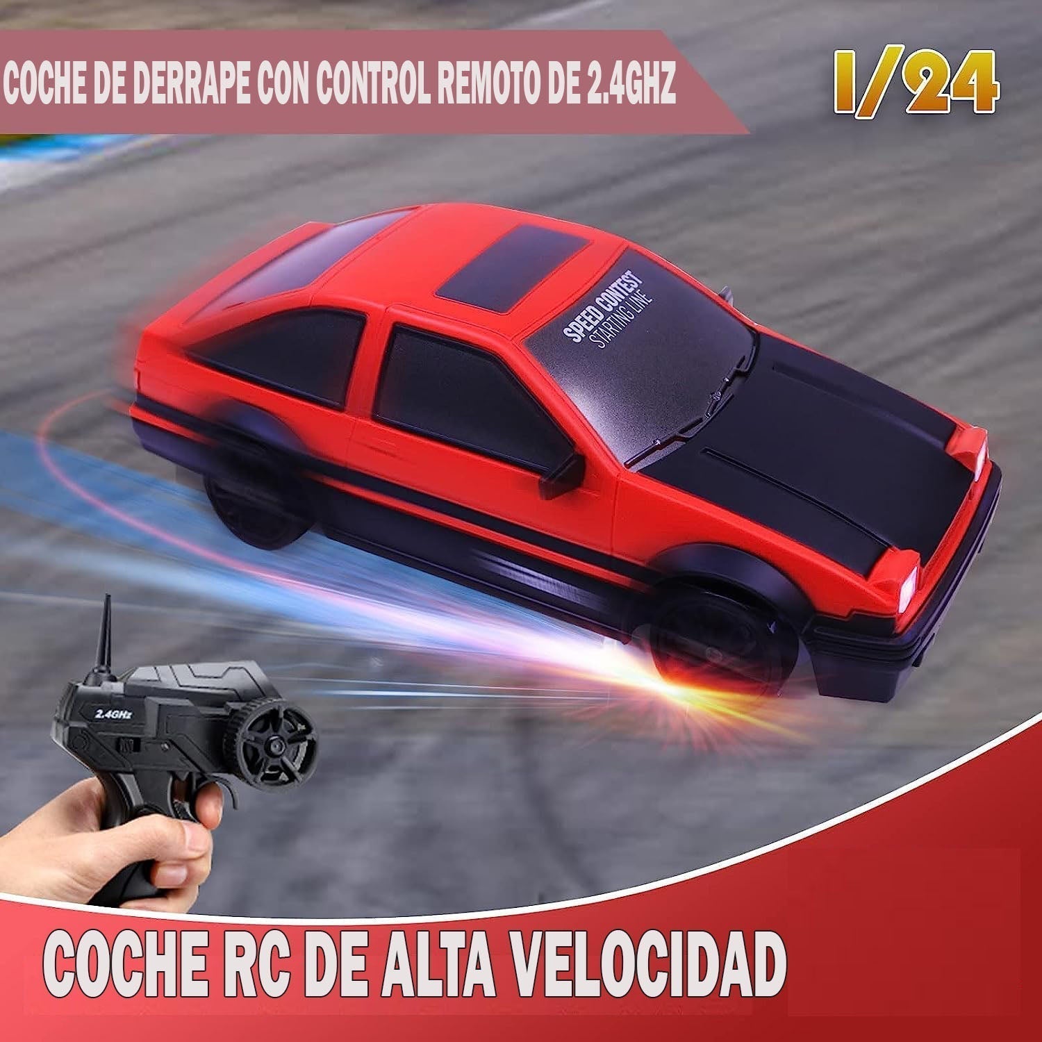 Coche de derrape RC de mesa.